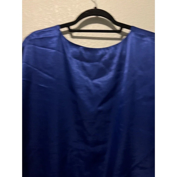 Vintage Christian Dior Women's Royal Blue Embroidered Night Gown Size L/XL - Picture 12 of 16